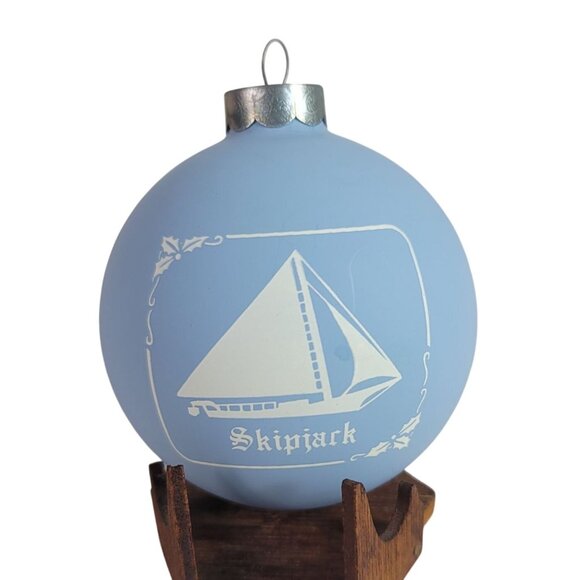 Annapolis Amblers Christmas Ornament Skipjack Boat Parade Volksmarch 1990 VTG - Picture 2 of 6